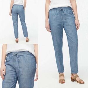 J. Crew chambray cotton elastic waist pants size 10